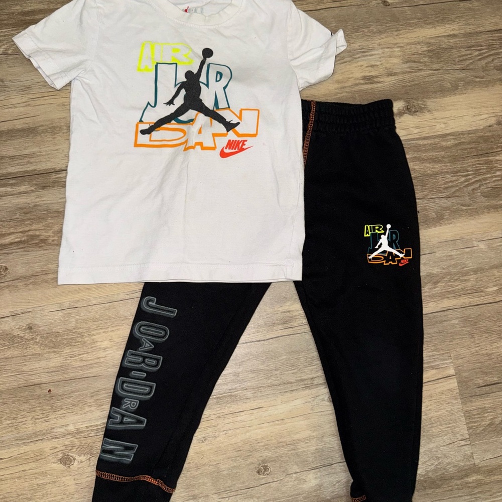 Nike Air Jordan Toddler Outfit Set | Air Jordan Shirt & Joggers | Kids Nike Set